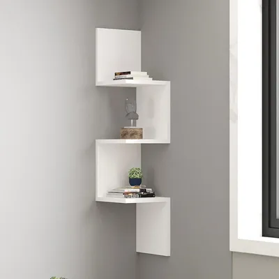 Immagine prodotto di Verretto - Mensola, 25x25x105h cm Bianco, 3 Ripiani