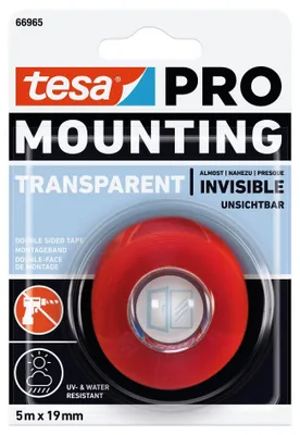 Produktbild von TESA Montageband Mounting PRO Transparent 66965 5 m x 19 mm - 66965-00001-00