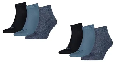 Obrázok produktu pre Puma Quarter Socken 6-pack, denim 2.0: veľkosť 43-46