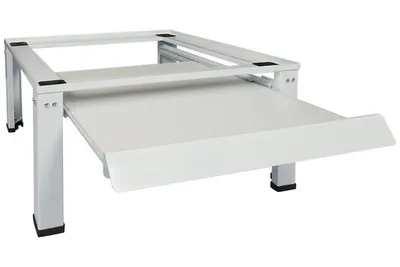 Produktbild von Nedco Waschmaschinen-Untergestell Stefan mit Arbeitsplatte aus Stahl, für Waschmaschine & Trockner, 61x55x30 cm, 150 kg