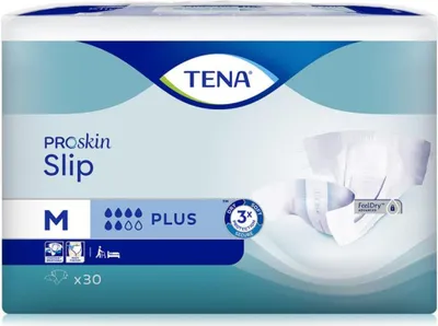 Produktbild von 3x TENA Slip Plus Inkontinenzvorlage mit Hüftbund Gr. M | Packung (30 Stück)