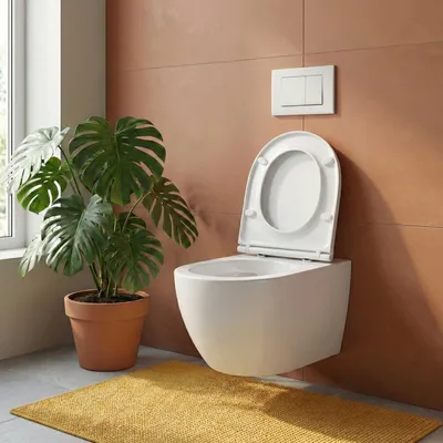 Produktbild von Drückerplatte Weiß Glänzend Kompatibel zu Geberit Duofix Sigma (UP 320) 2 Mengenspülung