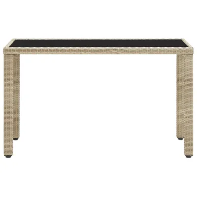 Immagine prodotto di Tavolo da Giardino Beige 123x60x74 cm in Polyrattan