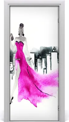 Produktbild von Tulup Türaufkleber 95x205 cm Dekorative Aufkleber Selbstklebend Wasserdichte Tapete Abnehmbar Schlafzimmer Wohnzimmer Wohnkultur - Modeillustration