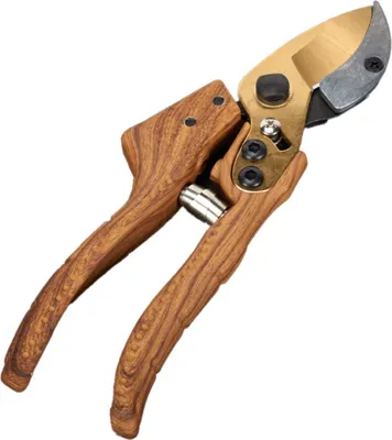 Immagine prodotto di INF Cesoie da potatura con manico effetto legno - Forbici da giardino in acciaio