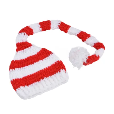 Image de Bonnet de Noël,Bonnet de Noël pour bébé,Bonnet de Noël à longue queue,Bonnet de Père Noël pour enfant,Bonnet de tricot pour bébé,Produits pour bébé