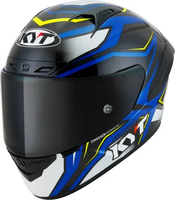 Zdjęcie produktu dla Kask Motocyklowy KYT NZ RACE CARBON STRIDE niebieski/biały ECE/ONU 22-06 S