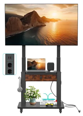 Produktbild von Mobiler TV-Schrank mit Stauraum und Rollen