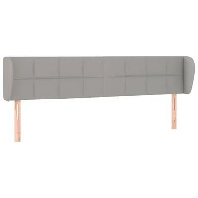 Produktbild von Kopfteil mit Ohren Hellgrau 183x23x78/88 cm Stoff