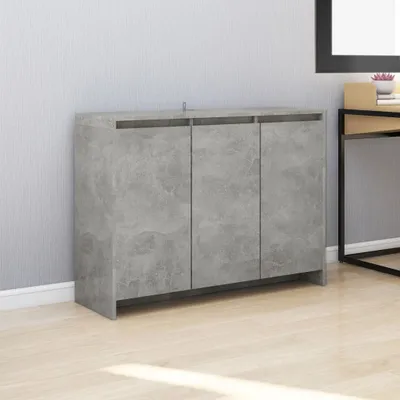 Produktbild von The Living Store Sideboard Betongrau 102x33x75 cm Holzwerkstoff