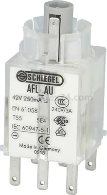 Produktbild von Georg Schlegel Leucht-Schaltkontaktgeber, 1Ö + 1S Kontaktgeber AF, beleuchtbar Flachstecker 2,8mm x 0,8mm - 1 Stück