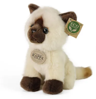 Immagine prodotto di Gatto siamese di peluche seduto, 18 cm, ECO-FRIENDLY