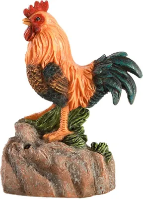 Obrázek produktu pro Esschert Design Begrüssungshahn, Zahradní soška ptáka, 1 kusů, Poly pryskyřice, Vícebarevný, 86 mm, 56 mm