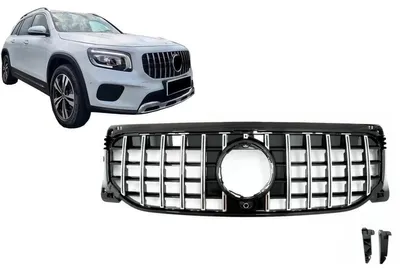 Produktbild von Frontgrill für Mercedes GLB-Klasse X247 2019-2023 GT-R Panamericana Design Chrom.