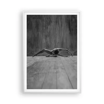 Produktbild von Gerahmtes Poster - Weißer Rahmen - Tanz Schwarzweiß Frau - 70x100 cm - Wand Bild - Wanddeko - Wandbilder - Kunstposter - Wandposter - Bilderrahmen - Bilder - Kunstdruck - Wandbild - P2WPA70x100-4352