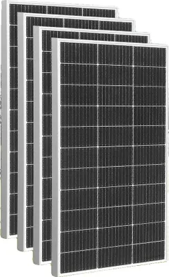 Produktbild von Solarpanel, 600 W maximale Leistung, monokristalline Effizienz 21,8 %, wetterbeständiges Design, 600w 4 Stück 150w Set