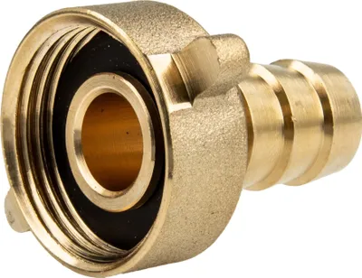 Produktbild von tecuro Schlauchverschraubung mit 1/2 Zoll ÜWM x Tülle Ø 14,5 mm, Messing blank