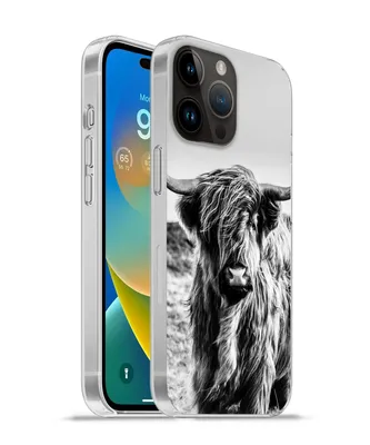 Produktbild von MuchoWow® Handyhülle Schutzhülle Hülle für Apple iPhone 14 Pro Max Kuh - Schottischer Hochländer - Schwarz - Weiß - Tier - Natur - Wildtiere Silikon Softcase Handy Hülle - Hardcover