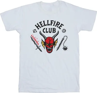 Image de Netflix - "Stranger Things Hellfire Club" T-shirt pour homme BI45818 (5XL) (Blanc)