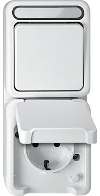 Produktbild von MERTEN MEG3494-8019 - CEE 7/3 - CEE 7/4 - Weiß - IP44 - 250 V - 16 A