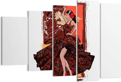 Produktbild von Bild auf Leinwand - Leinwandbild - Tanz Tänzer - 150x100cm - Wand Bild - Wanddeko - Wandbilder - Leinwanddruck - Bilder - Kunstdruck - Wanddekoration - Leinwand bilder - Wandkunst - EG150x100-4123