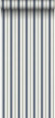 Produktbild von Sanders & Sanders Tapete Streifen Dunkelblau und Grau 53 cm x 10.05 m