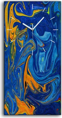 Produktbild von Leinwand Wanduhr Wandkunst Uhr Geräuschlos 30x60 Malerei Abstrakte Kunst - weiße Hände