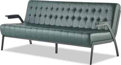 Produktbild von Sofagarnituren-Set 3-Sitzer Sessel Grün Chesterfield Modern Ledersofas