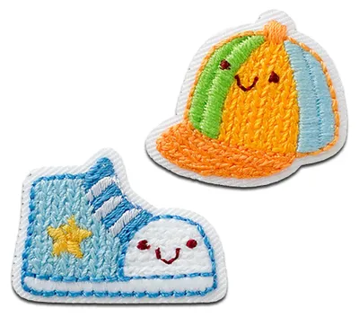 Zdjęcie produktu dla Zestaw Mono Quick Outfit Duo, 2 sztuki – naszywki, naklejki do naprasowania, aplikacje, łatki, do naprasowania, rozmiar: 2,5 x 3 cm