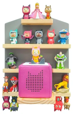 Immagine prodotto di Pannello magnetico per Toniebox, con spazio per 10 personaggi Tonie, ideale per decorare la cameretta dei bambini, per giocare e collezionare (grigio)