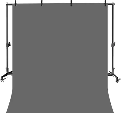 Produktbild von Fotografie Hintergrundständer, einfache Mobilität, vielseitige Hintergrundoptionen, Graues Kit, 2x3M