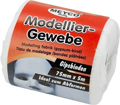 Produktbild von Gipsbinden zum Basteln - Modelliergewebe 75mm x 5m