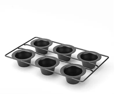 Produktbild von 6 Tassen Cardon Stahl Muffin-Backblech, Antihaftbeschichtete Und Ungiftige Beschichtung Muffinform Für Das Backen Zu Hause