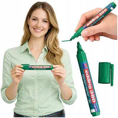 Produktbild von EDDING Whiteboard-Marker Grün, Rundspitze