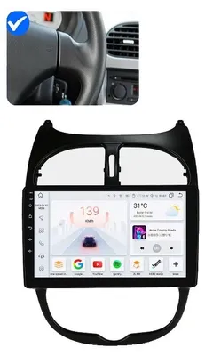 Obrázok produktu pre Autorádio, podpora multimédií, dotykový displej, kompatibilné s modelmi Peugeot 206, 206CC, 206SW vyrábaných v rokoch 2000 – 2008, model S8-8G, 128 GB, 8-jadrový procesor