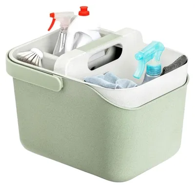 Produktbild von Reinigungseimer mit Deckel und Organizer - 31 x 24 x 23 cm - 8 Liter - Polypropylen