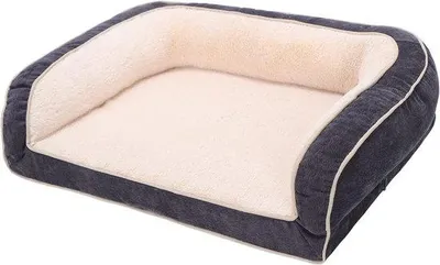 Immagine prodotto di Letto ortopedico per cani, grigio medio, 91x71x23 cm, in schiuma a cellule chiuse