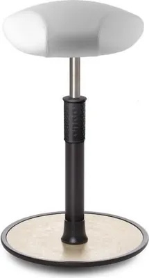 Produktbild von Sitz- Stehhocker Free Tall Triangel skai Kunstleder Weiß schwarz /cremeweiß.