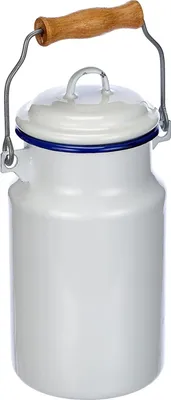 Immagine prodotto di Lattiera 1L - Acciaio - Bianco/Blu - 10 x 10 x 22 cm