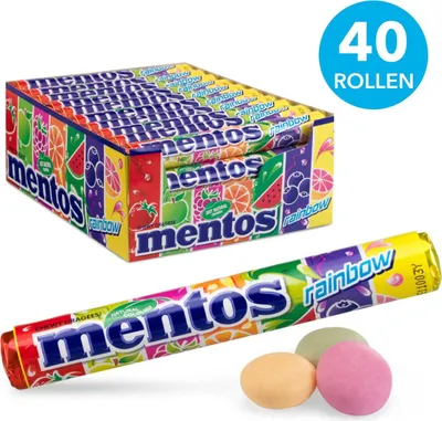 Produktbild von Mentos Regenbogen-Single 40 x 37,5 Gramm