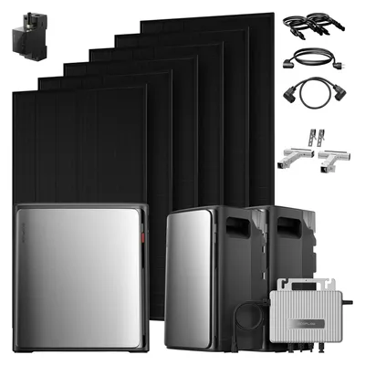 Produktbild von Powerness® Balkonkraftwerk mit Speicher, EcoFlow STREAM Ultra X Speicher mit 2x STREAM AC Pro,3000W Solarmodule & Halterung, Mikro-Wechselrichter