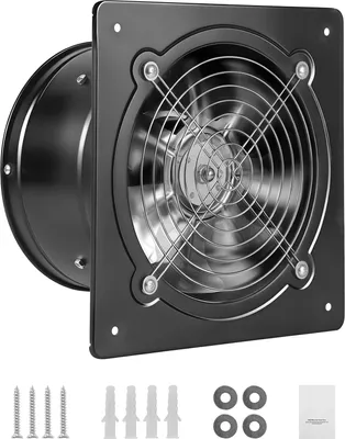 Zdjęcie produktu dla Wentylator wyciągowy SucceBuy 250 x 250 mm, wydajny wentylator ścienny 979 m³/h, z regulacją prędkości obrotowej, 48 W Cichy wentylator do strychu, garażu, piwnicy, warsztatu, kuchni i hodowli zwierząt