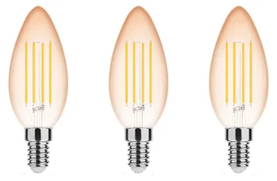 Produktbild von Modee E14 LED Filamentlampe 4W 360lm 1800K Warmweiß 3 Stück