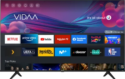 Produktbild von Hisense 43A6BG 108cm (43 Zoll) Fernseher (4K Ultra HD, HDR, Triple Tuner DVB-C/S/ S2/ T/ T2, Smart-TV, Frameless, Bluetooth, Alexa)