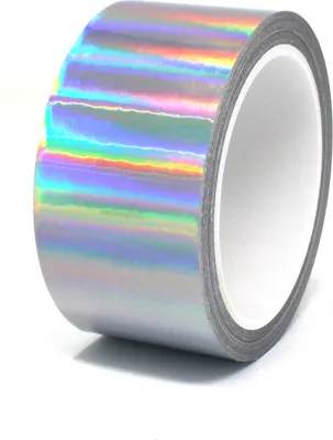 Produktbild von 10m Zierstreifen 40mm Hologramm Silber Dekorstreifen Auto Motorrad Boot Modellbau Klebestreifen
