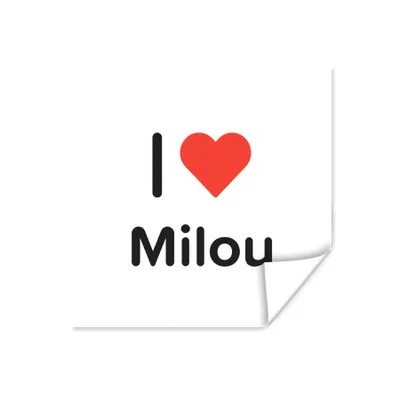 Produktbild von MuchoWow® Poster Ich liebe - Milou - Mädchen 75x75 cm - Wand Dekoration