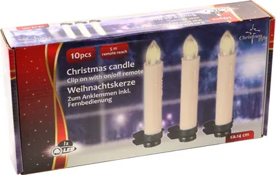 Produktbild von 10 LED Kerzen kabellos mit Fernbedienung Weihnachtsbaum Kerzenleuchten