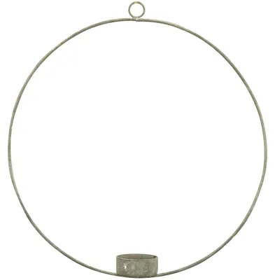 Immagine prodotto di Portacandela ad anello decorativo ad occhiello da appendere decorazione zinco Ø 25x4 cm