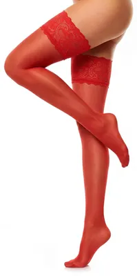 Produktbild von GLAMORY Comfort 20 halterlose Strümpfe-rot-56-58