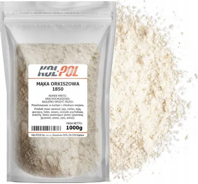 Zdjęcie produktu dla MĄKA ORKISZOWA TYP 1850 1kg Pełnoziarnista graham naturalna jakość Kol-Pol